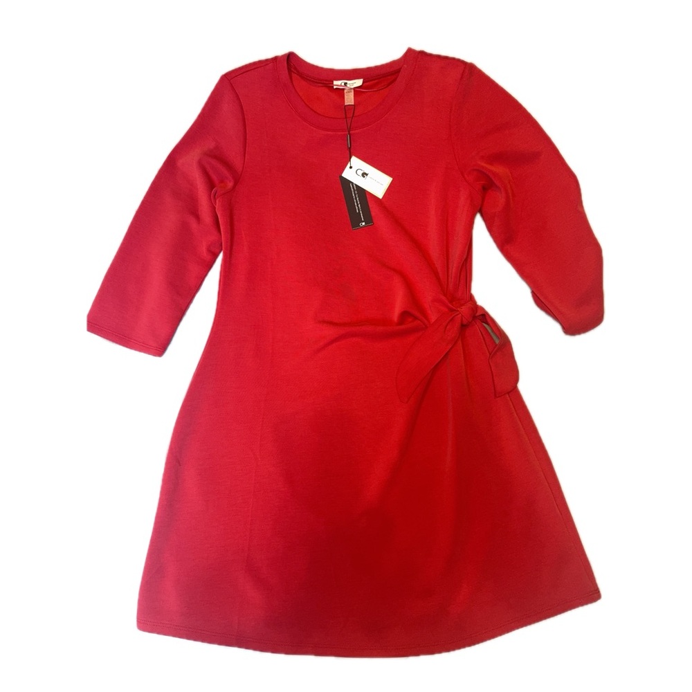 Cable‎ & Gauge Vibrant Red Long Sleeve Dress Xl NWT